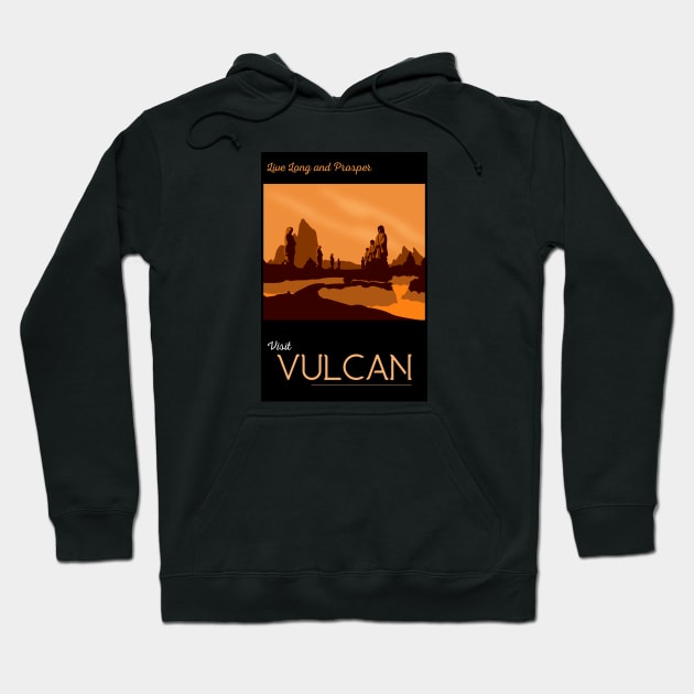 Vulcan Travel Poster Hoodie by doctorheadly